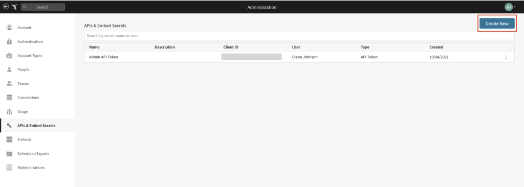 Hakkoda - Sigma OCF Connector - API Token 1